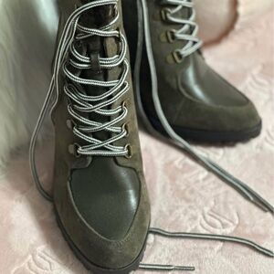 Olive ankle boot